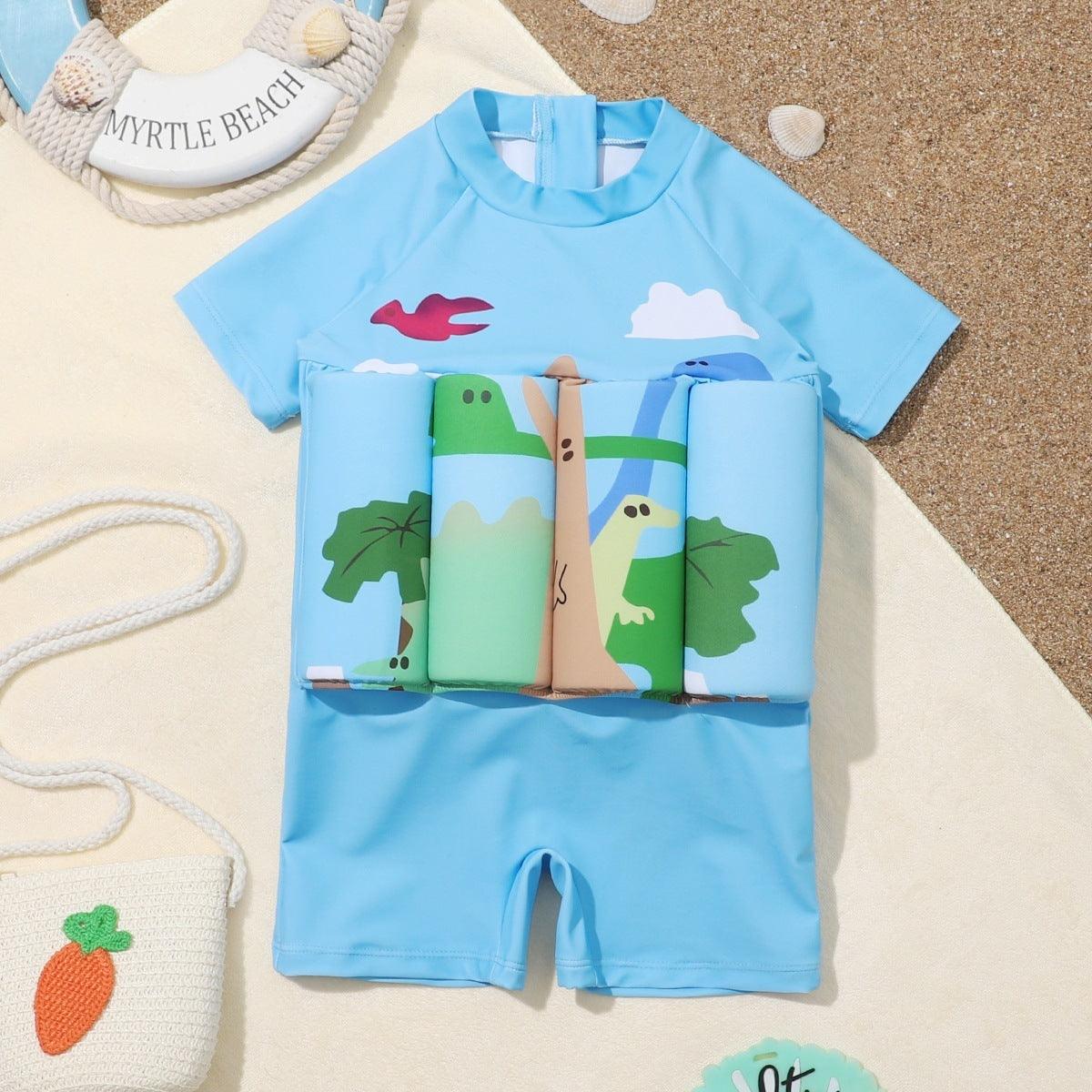 Children's Swimsuit Dinosaur With Buoyancy Jumpsuit