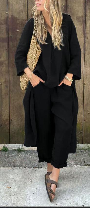 Loose Top & Wide Leg Pants