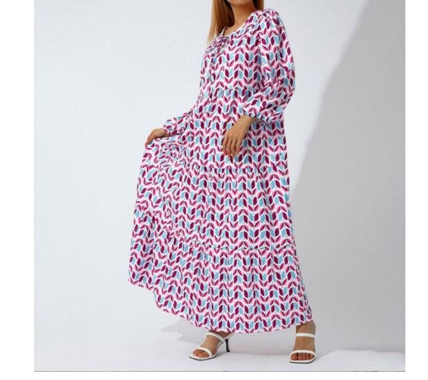Summer Women's Vintage Printed Bohemian Dress Elegant