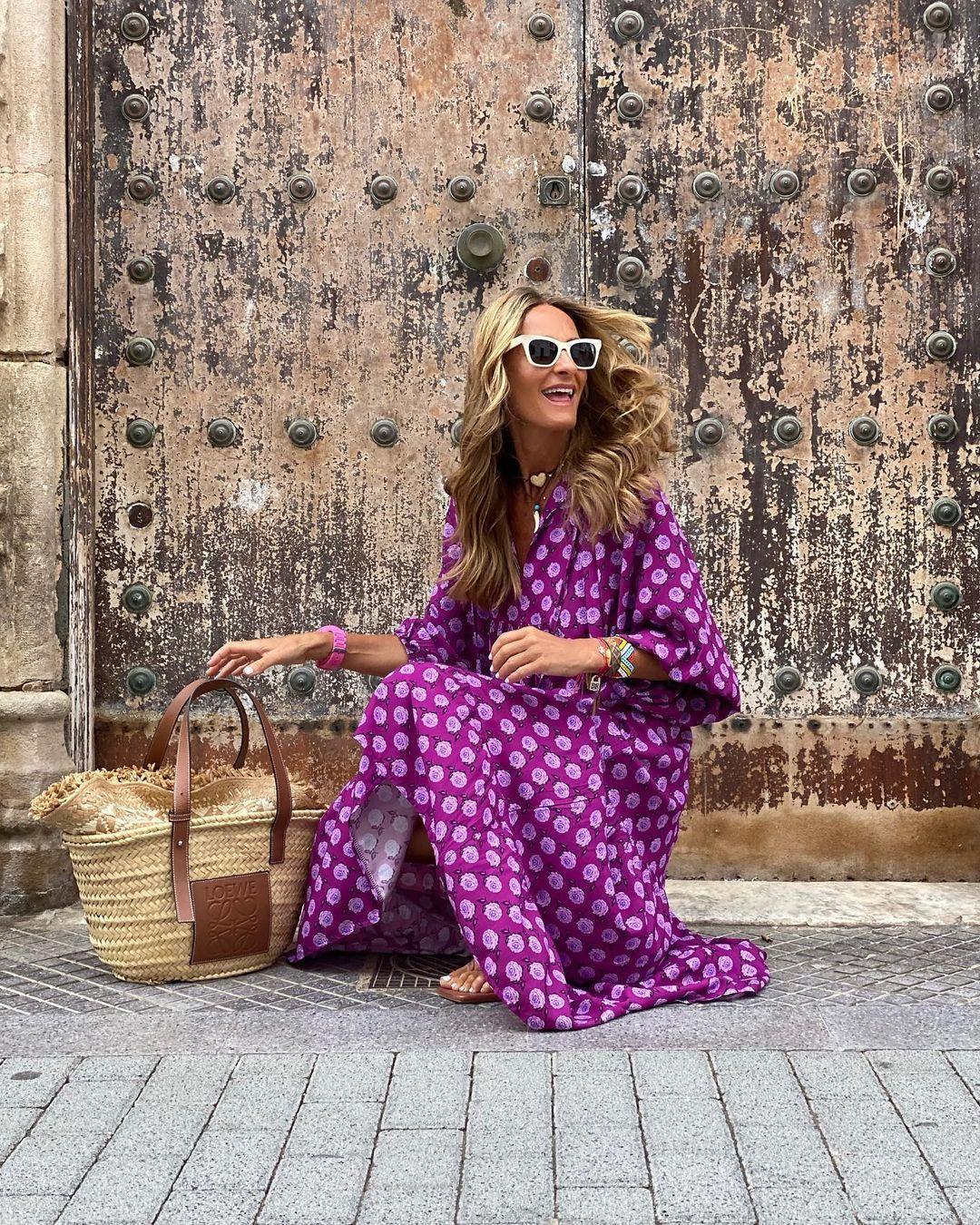 Summer Women's Vintage Printed Bohemian Dress Elegant