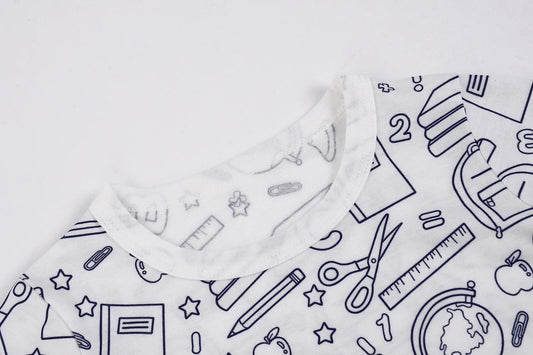 Kids DIY Sketch Colorful Pajama Set
