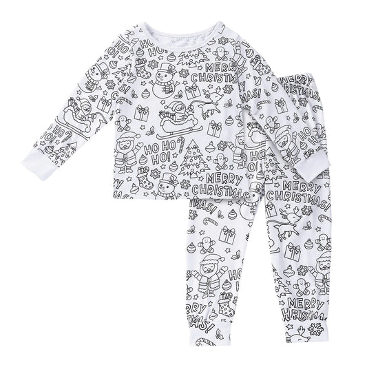 Kids DIY Sketch Colorful Pajama Set