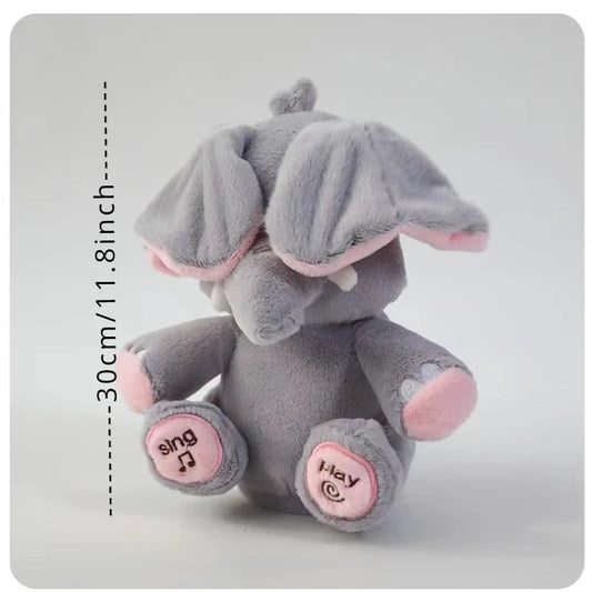 Animated Singing Elephant Plush Toy with Moving Ears