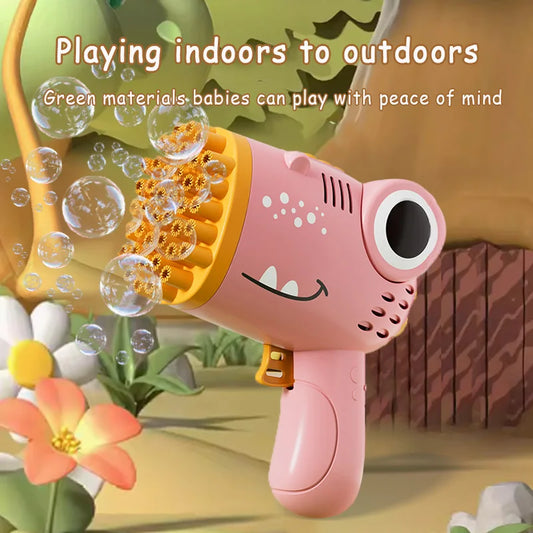 40 Hole Dinosaur Bubble Handheld Electric Bubble Machine
