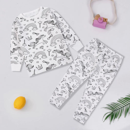 Kids DIY Sketch Colorful Pajama Set