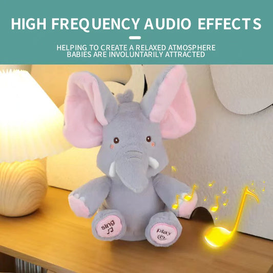 Animated Singing Elephant Plush Toy with Moving Ears