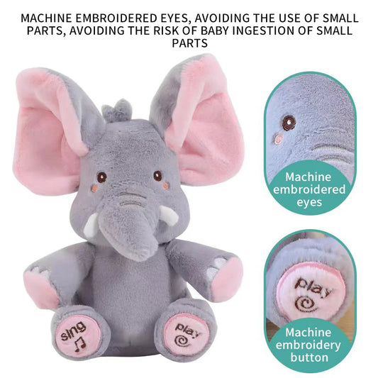 Animated Singing Elephant Plush Toy with Moving Ears