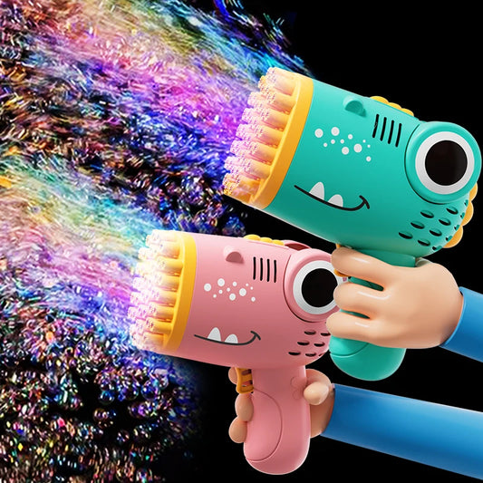 40 Hole Dinosaur Bubble Handheld Electric Bubble Machine
