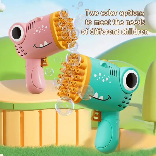 40 Hole Dinosaur Bubble Handheld Electric Bubble Machine