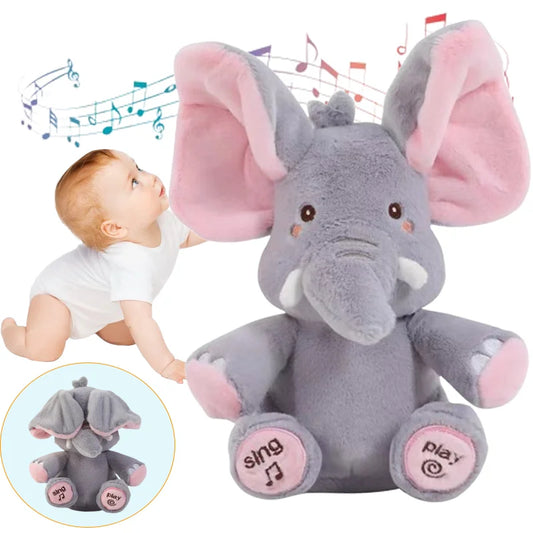 Animated Singing Elephant Plush Toy with Moving Ears