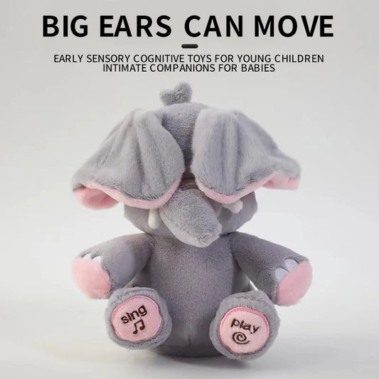 Animated Singing Elephant Plush Toy with Moving Ears