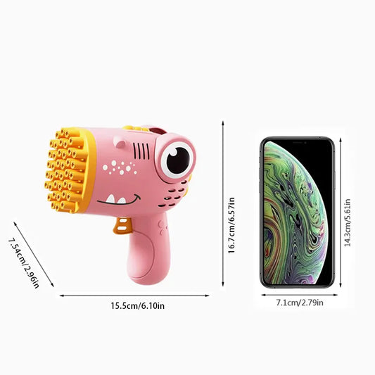 40 Hole Dinosaur Bubble Handheld Electric Bubble Machine