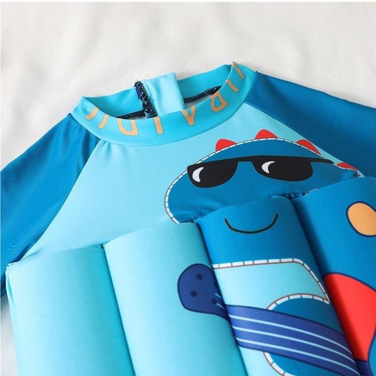 Children's Swimsuit Dinosaur With Buoyancy Jumpsuit